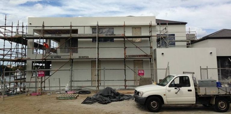 Multi-Level Residential Render Paint Project at Hope Island